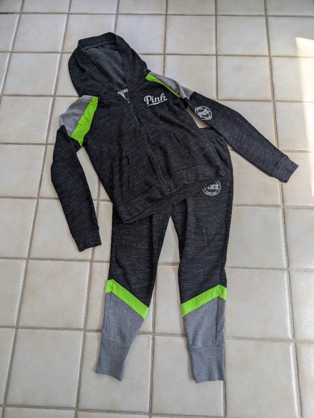 Victoria Secret Pink Zip Up Hoodie and Joggers Set